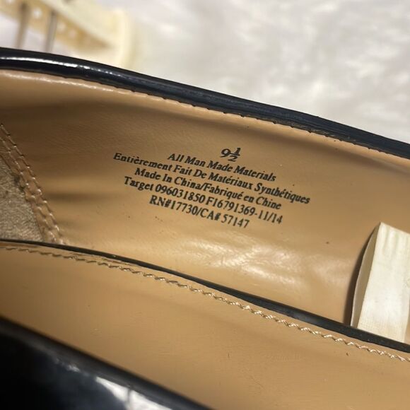 Merona Spike Heels Black Boardroom Chic Spike Heels Preppy Corpgore Size 9 1/2 - Picture 8 of 9